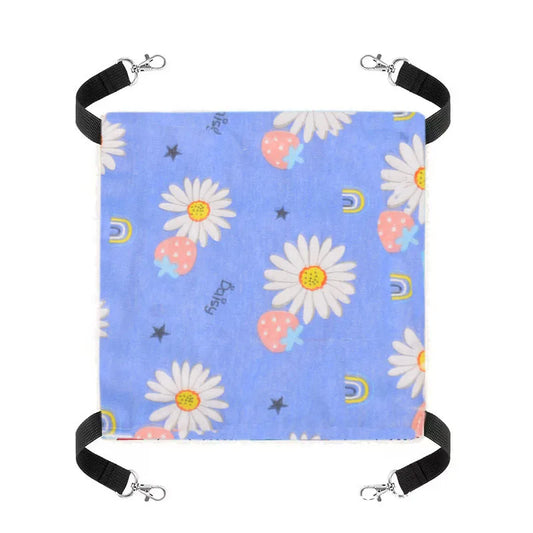 Cat Canvas Hammock Bed Pet Hamster Beds Double-Sided Hanging Bed Pet Swing Bed Hamster Squirrel Rabbit Rest Sleep Supplies