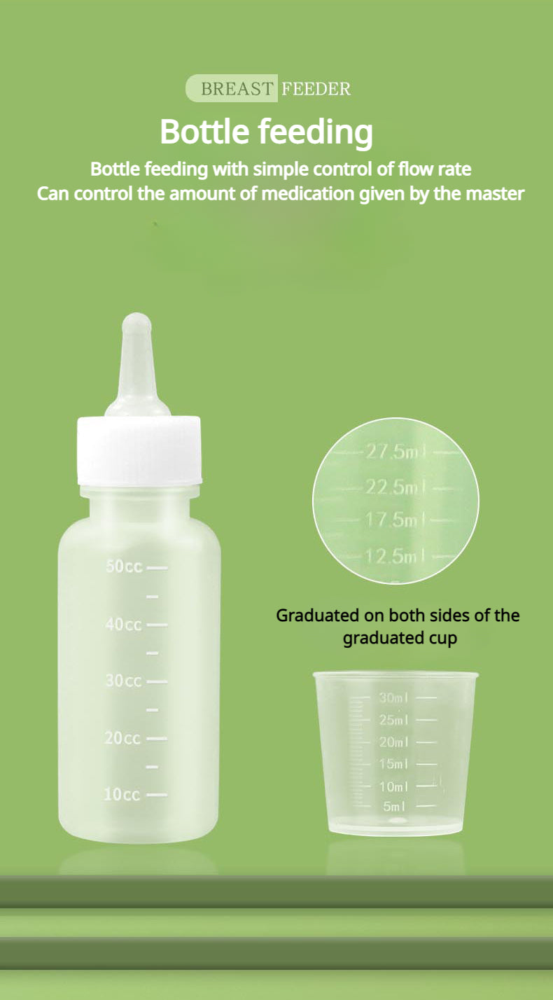 Pet Feeding Device Set Cat Dog Care Bottle Syringe Suit Newborn Kitten/Puppy Feed Device Feeding Bottle Kitten/Puppy Medication Device