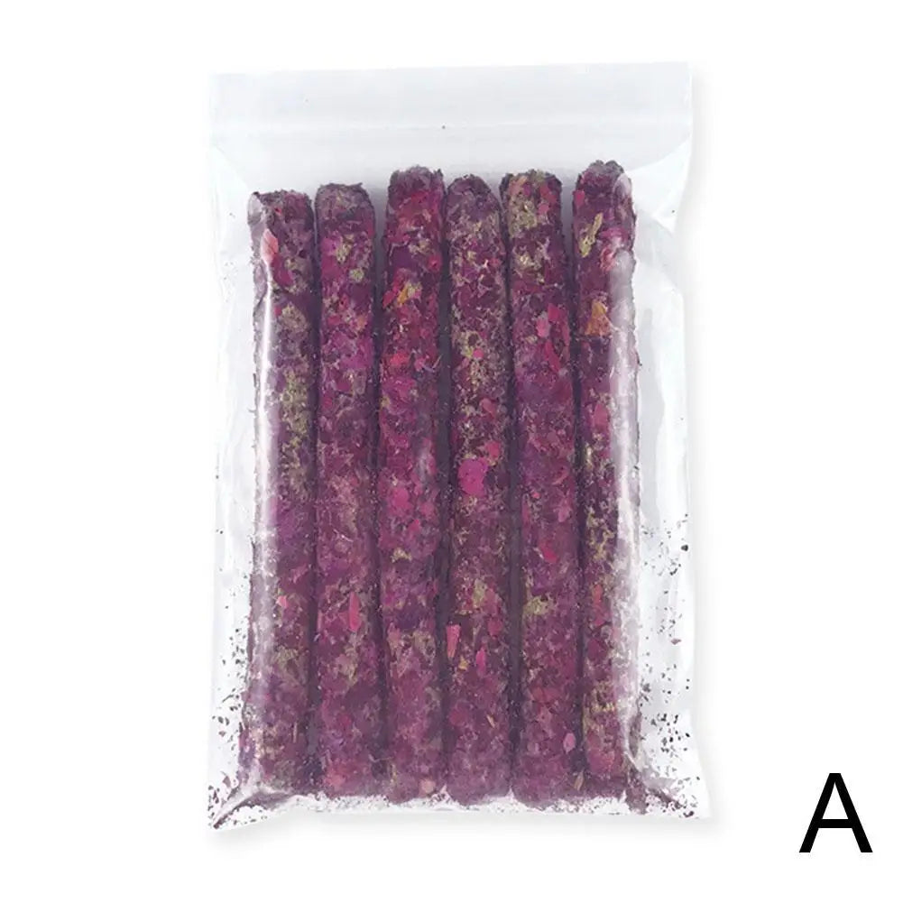 6/18pcs Rabbit Chew Sticks Mixed Natural Flower Chew Toys Treats For Rabbit Bunny Chinchilla Guinea Pig Hamster Molar Snacks