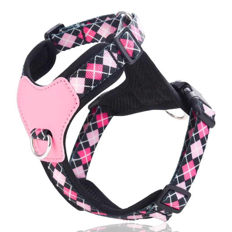 Explosion-Proof Punch Reflective Pet Chest Harness Vest Dog Chest Harness Anti-breakaway Dog Leash Pet Products Dog Collars