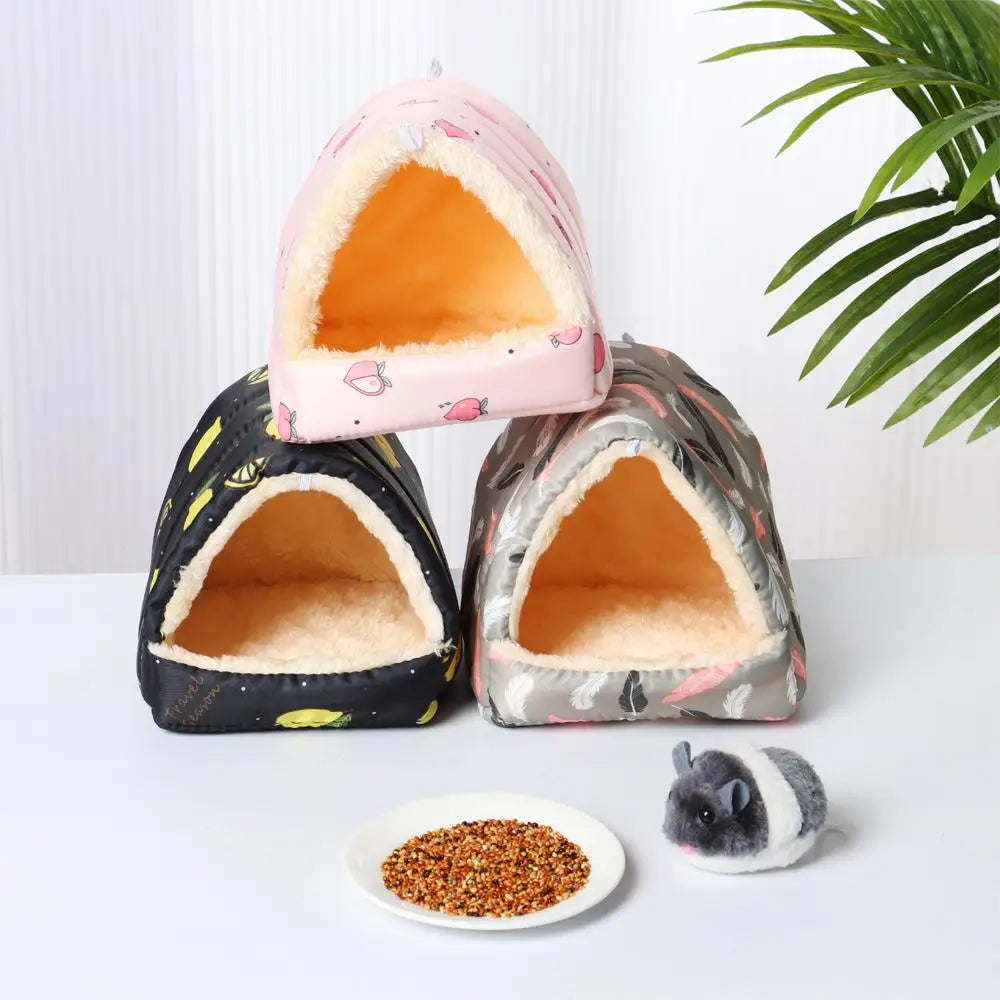 Soft Rabbit Squirrel Comfortable Winter Small Animal Sleeping Bed Guinea Pig Nest Warm Mat Hamster House