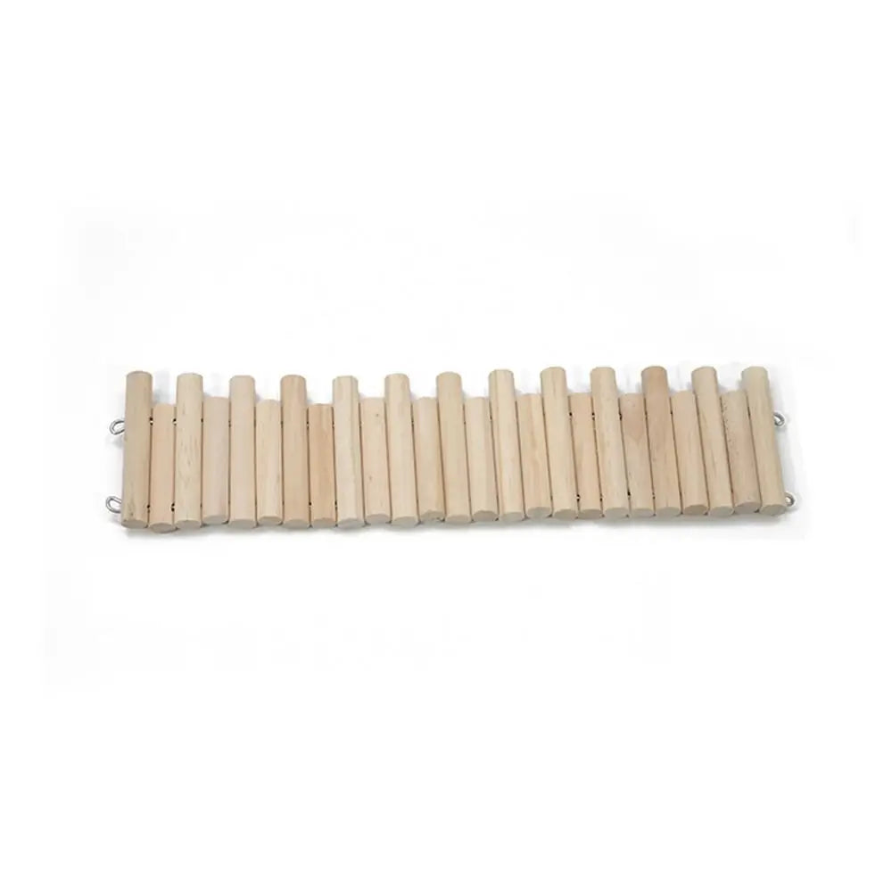 Bendable Hamster Climbing Ladder Multifunctional Easy To Install Hamster Suspension Bridge Wooden Cage Decoration