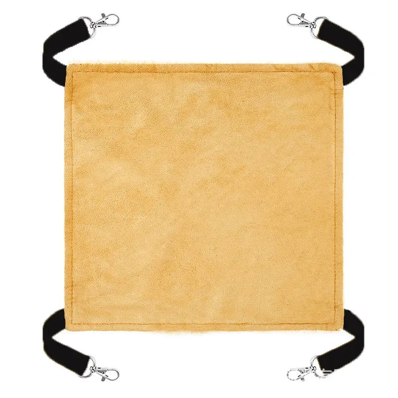 Cat Canvas Hammock Bed Pet Hamster Beds Double-Sided Hanging Bed Pet Swing Bed Hamster Squirrel Rabbit Rest Sleep Supplies