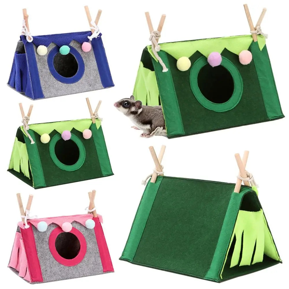Felt Tent Hideout Cage Animal Tunnel House Hamster Cage Hamster House Rabbit Nest Small Pet Nest