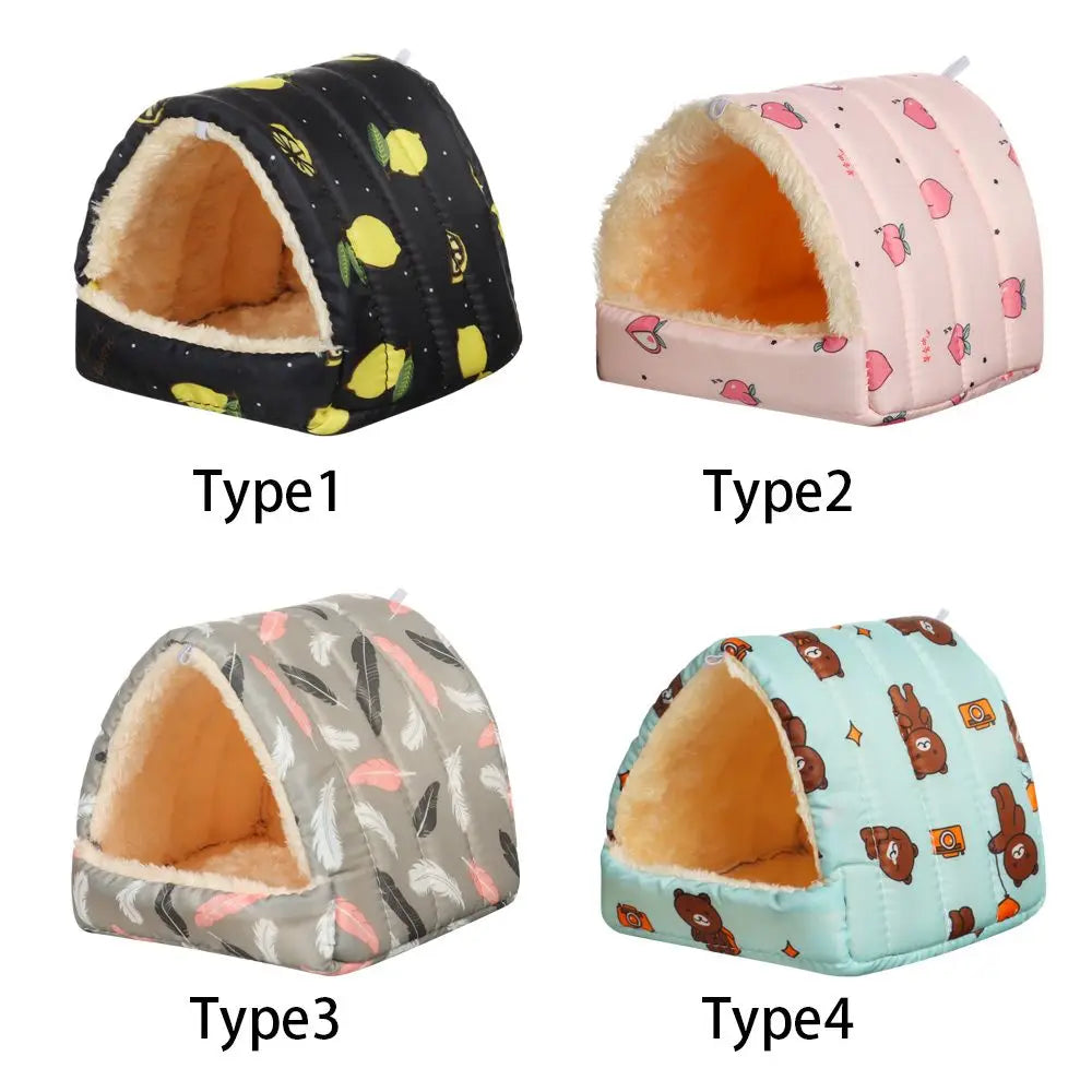 Soft Rabbit Squirrel Comfortable Winter Small Animal Sleeping Bed Guinea Pig Nest Warm Mat Hamster House