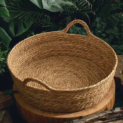 Pure Manual Cat Bed House Rattan Woven Four Seasons Nest Cat Scratch Board General Dandelion Woven Cool Pet Home Cat Accessories