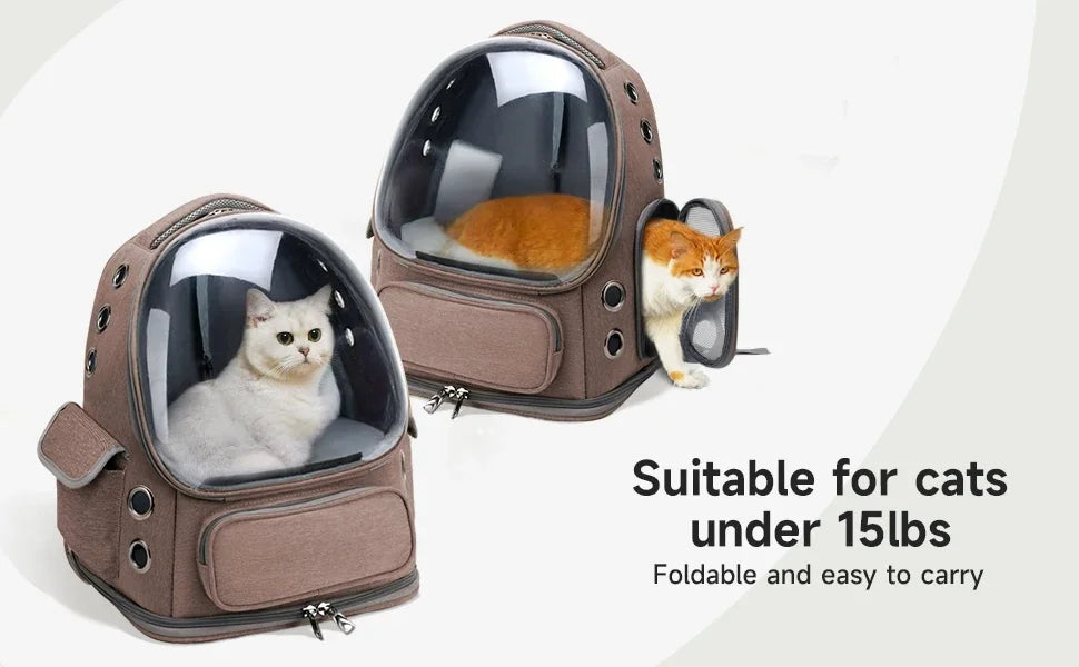 2025 Transparent Pet Carrier Backpack Breathable Cat and Small Dog Bag Outdoor Travel Shoulder Bag Cat Accessories Pet Supplies