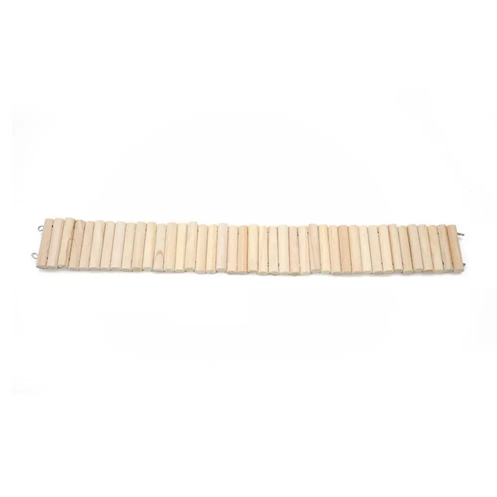 Bendable Hamster Climbing Ladder Multifunctional Easy To Install Hamster Suspension Bridge Wooden Cage Decoration
