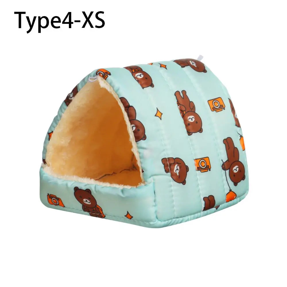 Soft Rabbit Squirrel Comfortable Winter Small Animal Sleeping Bed Guinea Pig Nest Warm Mat Hamster House