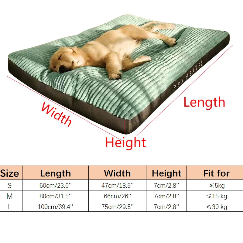 Corduroy Pet Dog Bed Winter Warm Dog Sleeping Mat Detachable Puppy Bed Soft Pet Mat for Small Medium Large Dogs Dog Accessories