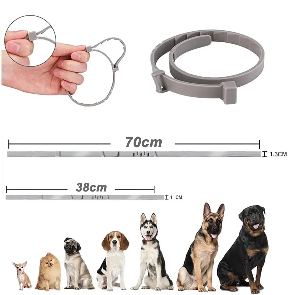 Colorful Rubber Pet Cat Dog Collars Puppy Neck Strap Waterproof 70cm Adjustable for Small Medium Large Dogs Pet Supplies