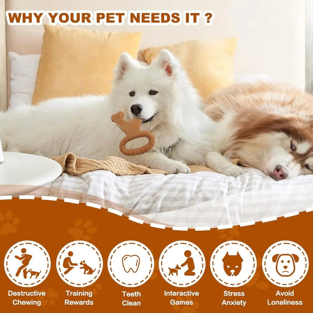 Dog Toys Nylon Durable Beef Bacon Flavor Double Bone Teething Chewing Toy Cleaning Teeth Large Dog Interactive Toys Pet Supplies