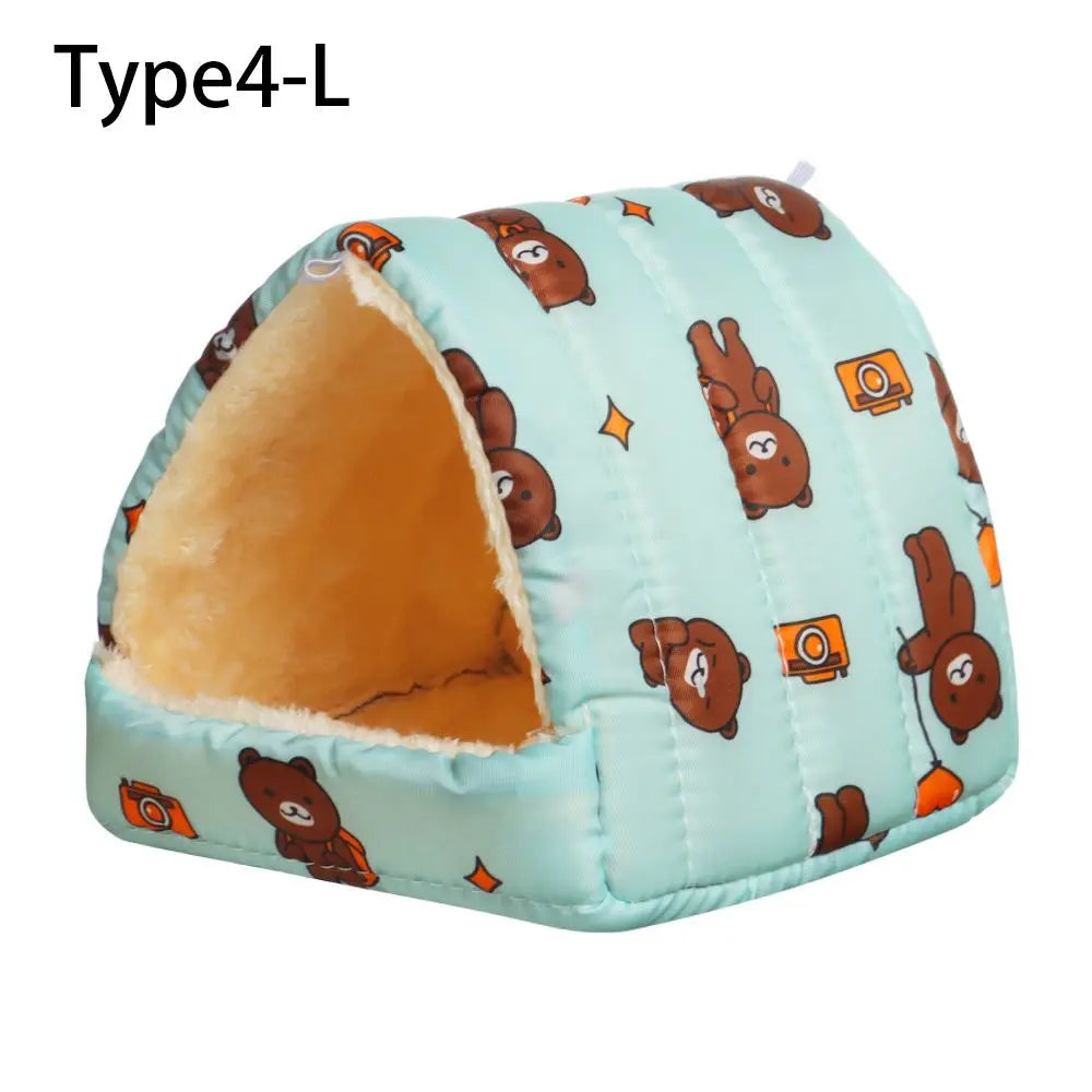 Soft Rabbit Squirrel Comfortable Winter Small Animal Sleeping Bed Guinea Pig Nest Warm Mat Hamster House