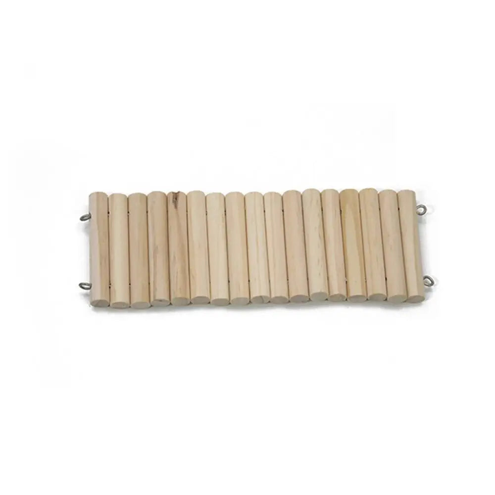Bendable Hamster Climbing Ladder Multifunctional Easy To Install Hamster Suspension Bridge Wooden Cage Decoration