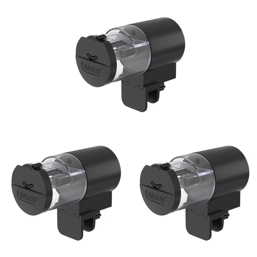 3-1PCS Automatic Fish Feeder for Aquarium 100ml/3.38oz Capacity Auto Fish Feeders Easy to Set Up Smart Timer Fish Food Dispenser