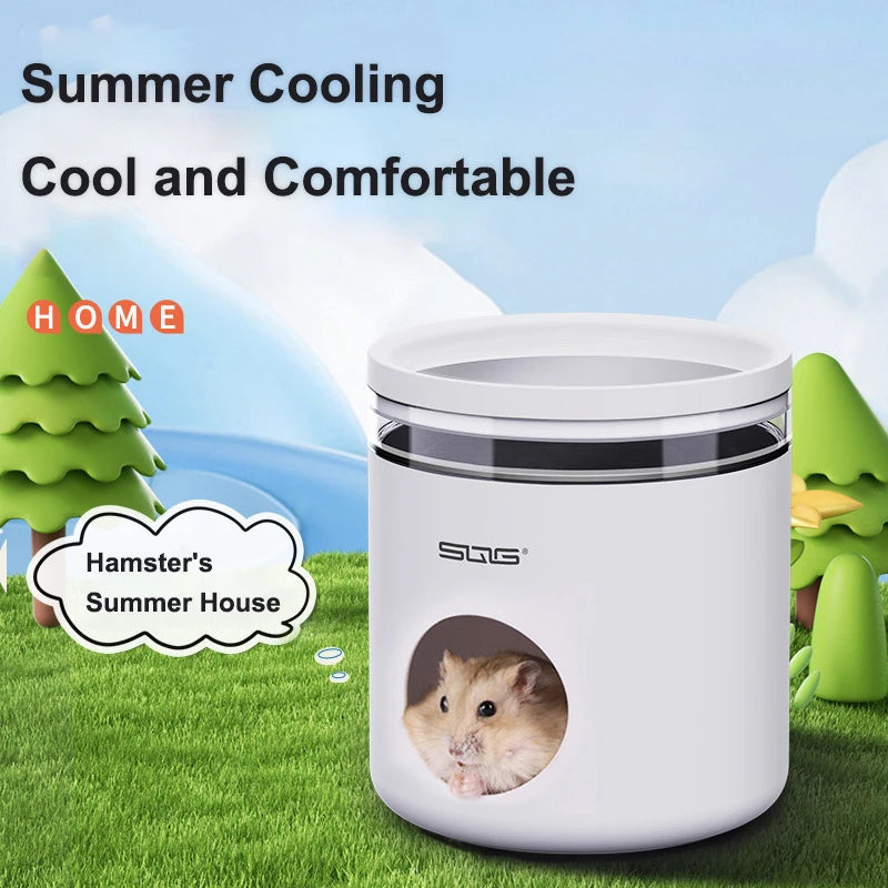 Hamster Ice House Golden Bear Greenhouse Summer Coolness and Cooling Artifact Small Pet Summer Shelter Evacuation House