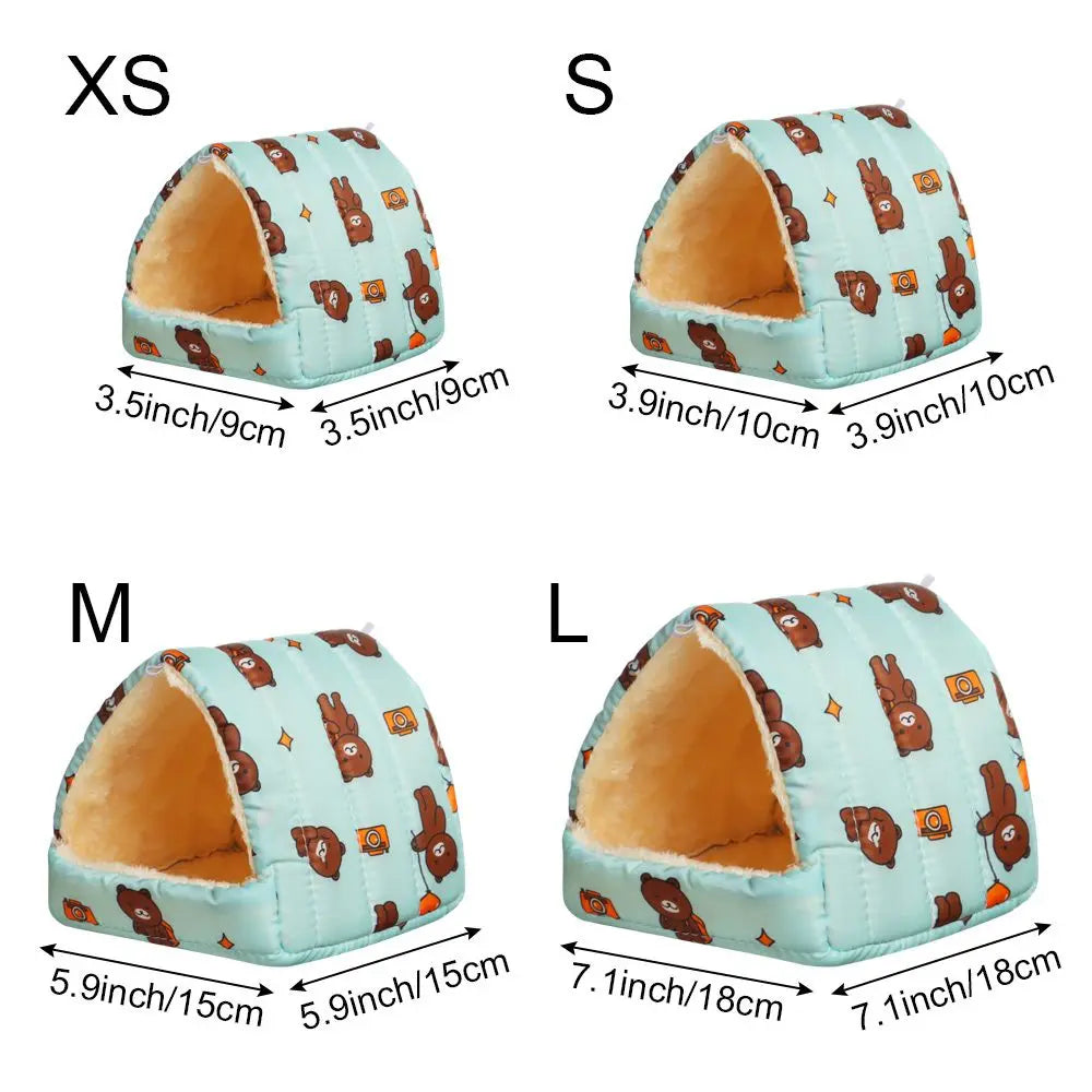 Soft Rabbit Squirrel Comfortable Winter Small Animal Sleeping Bed Guinea Pig Nest Warm Mat Hamster House