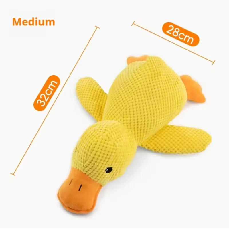 Cute dog Toy Stomping Duck Bite Resistant Grinding Teeth Cleaning Large Dog Interactive Entertainment Puppy Boredom Plush Toy