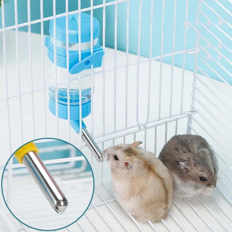 60-250ml Hamster Drinker Water Bottle Dispenser Feeder Hanging Pet Guinea Pig Squirrel Rabbit Dog Drinking Head Pipe Fountain