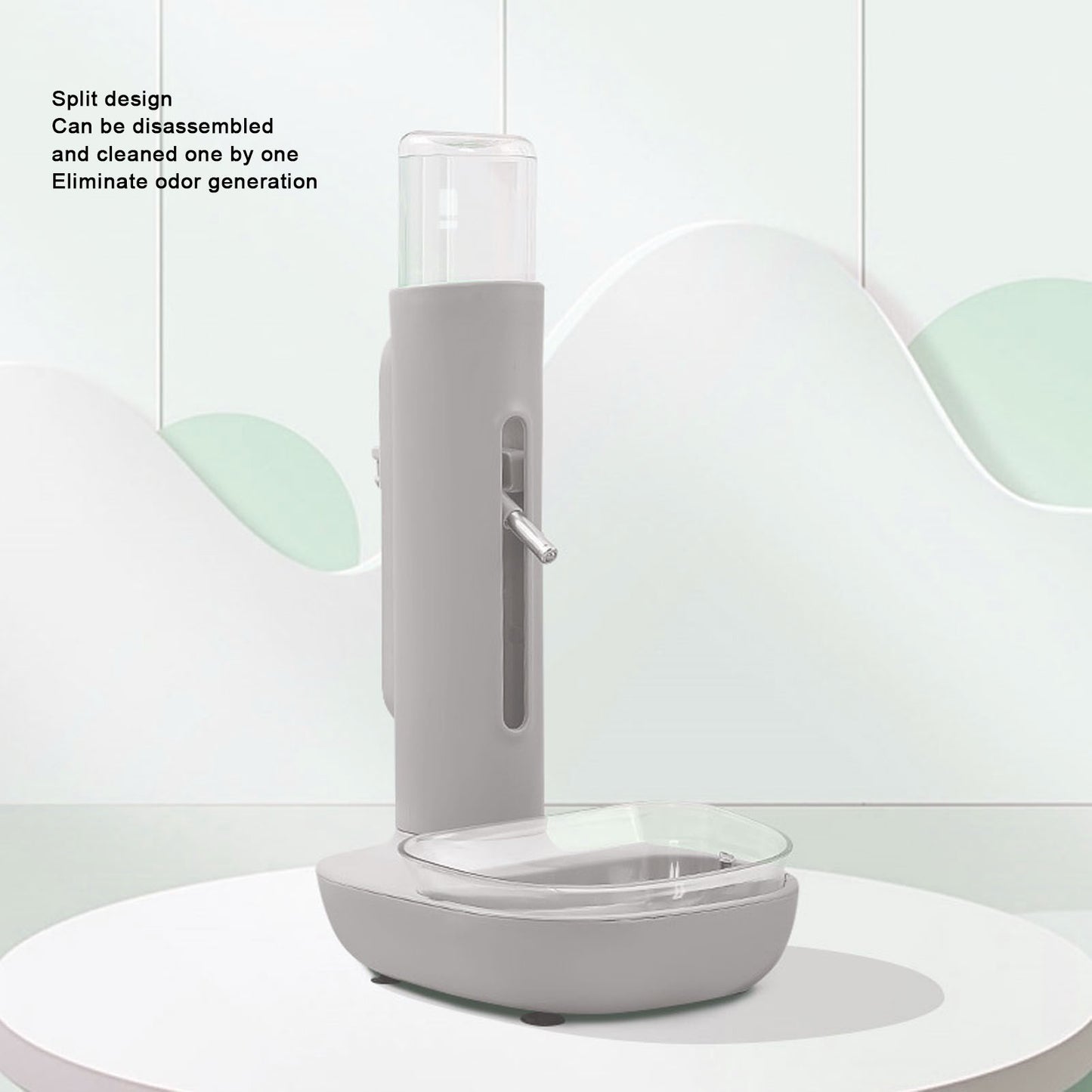 Pet Cat Dog Water Drinker Dispenser Food Stand Hamster Feeder Dish Bowl Bottle Automatic Fountain Drinker 680ML