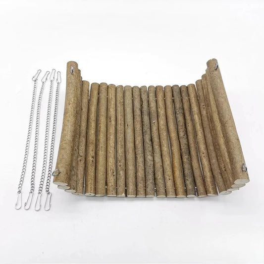 Wooden Hamster Hammock Summer Pet Swing Sleep Bed for Pet Hedgehog Squirrel Guinea Pig Rabbit Small Pets Toy Pet Hanging Hammock