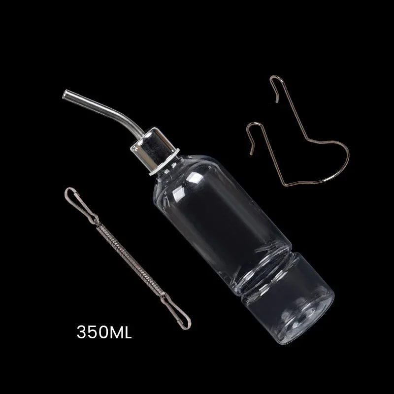 180/350/750ML Plastic Rabbit Drinking Bottle Hamster Cage Water Bottle Dispenser for Bunny Guinea Pig Squirrel Small Pet Feeder