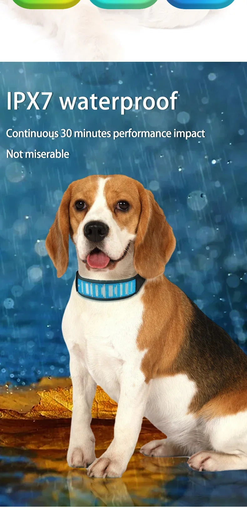 New Pet LED Dog Collars USB Rechargeable Multilingual Flashing Light Up Screen Dog Collar Safe Luminous Pet Necklace Adjustable