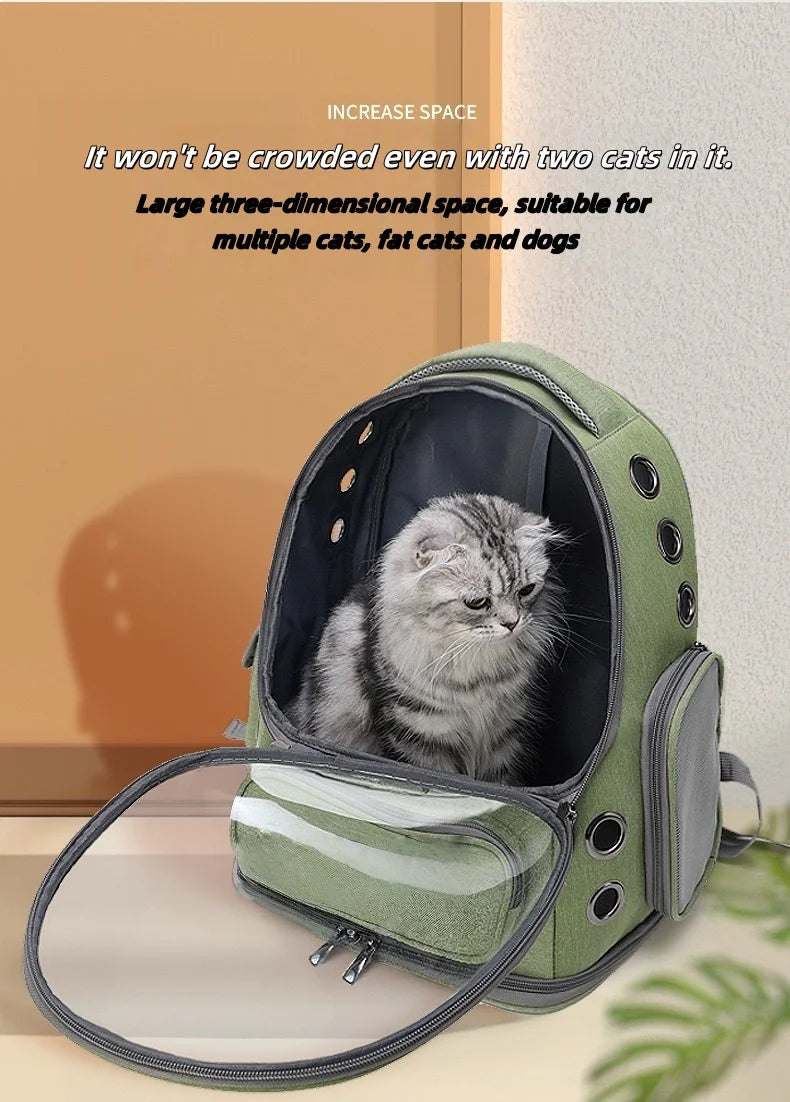 2025 Transparent Pet Carrier Backpack Breathable Cat and Small Dog Bag Outdoor Travel Shoulder Bag Cat Accessories Pet Supplies