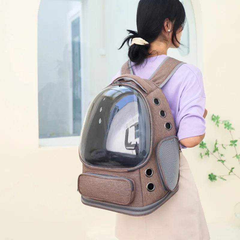 2025 Transparent Pet Carrier Backpack Breathable Cat and Small Dog Bag Outdoor Travel Shoulder Bag Cat Accessories Pet Supplies