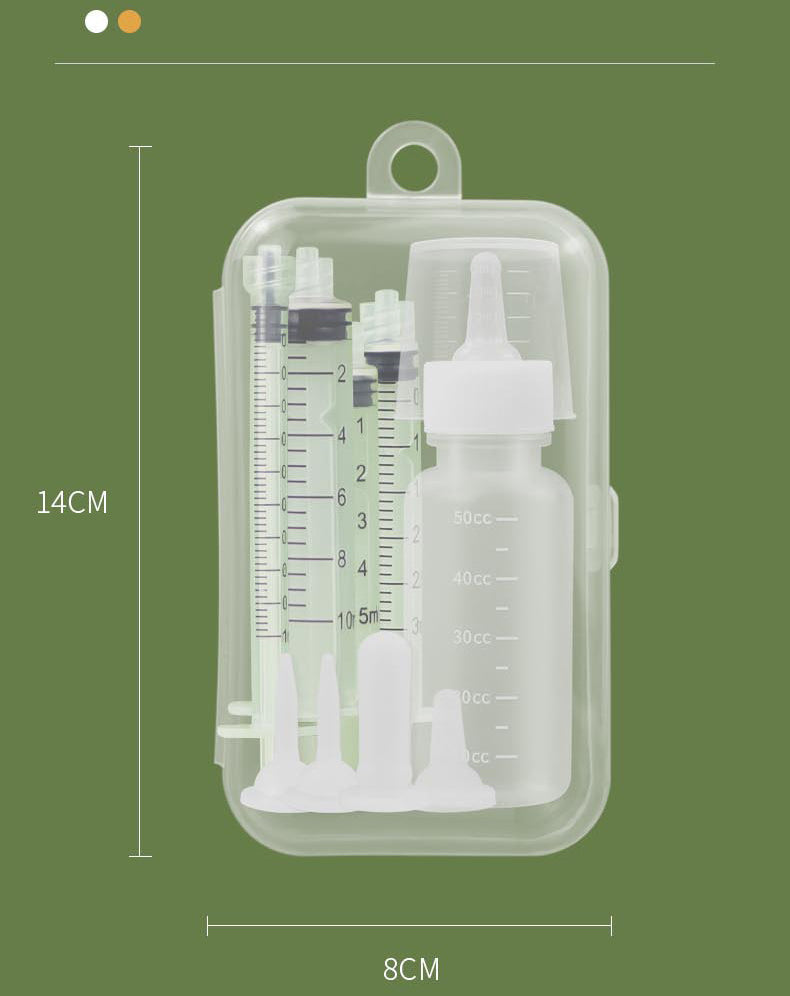 Pet Feeding Device Set Cat Dog Care Bottle Syringe Suit Newborn Kitten/Puppy Feed Device Feeding Bottle Kitten/Puppy Medication Device