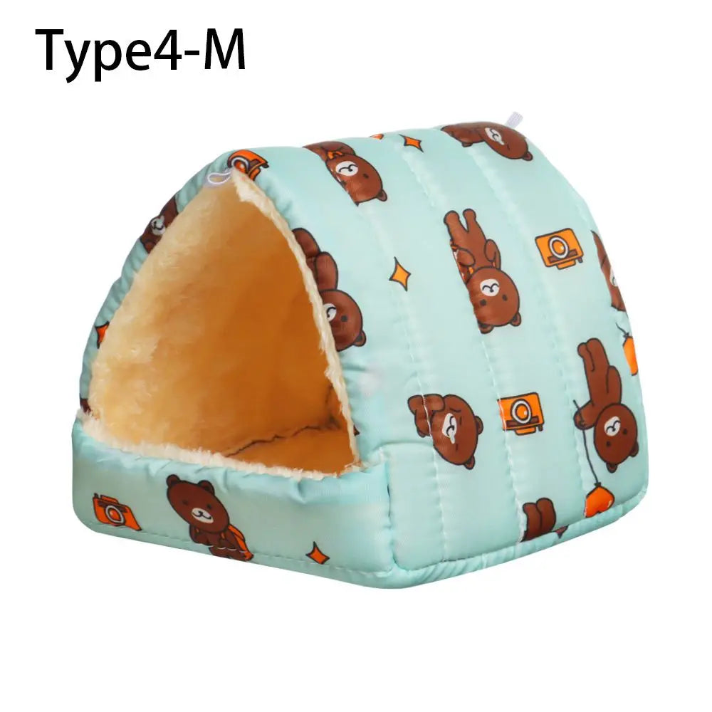 Soft Rabbit Squirrel Comfortable Winter Small Animal Sleeping Bed Guinea Pig Nest Warm Mat Hamster House