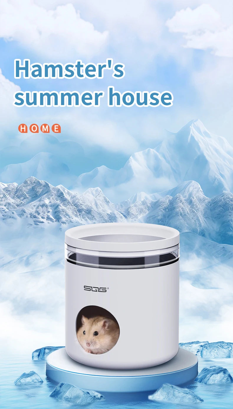 Hamster Ice House Golden Bear Greenhouse Summer Coolness and Cooling Artifact Small Pet Summer Shelter Evacuation House