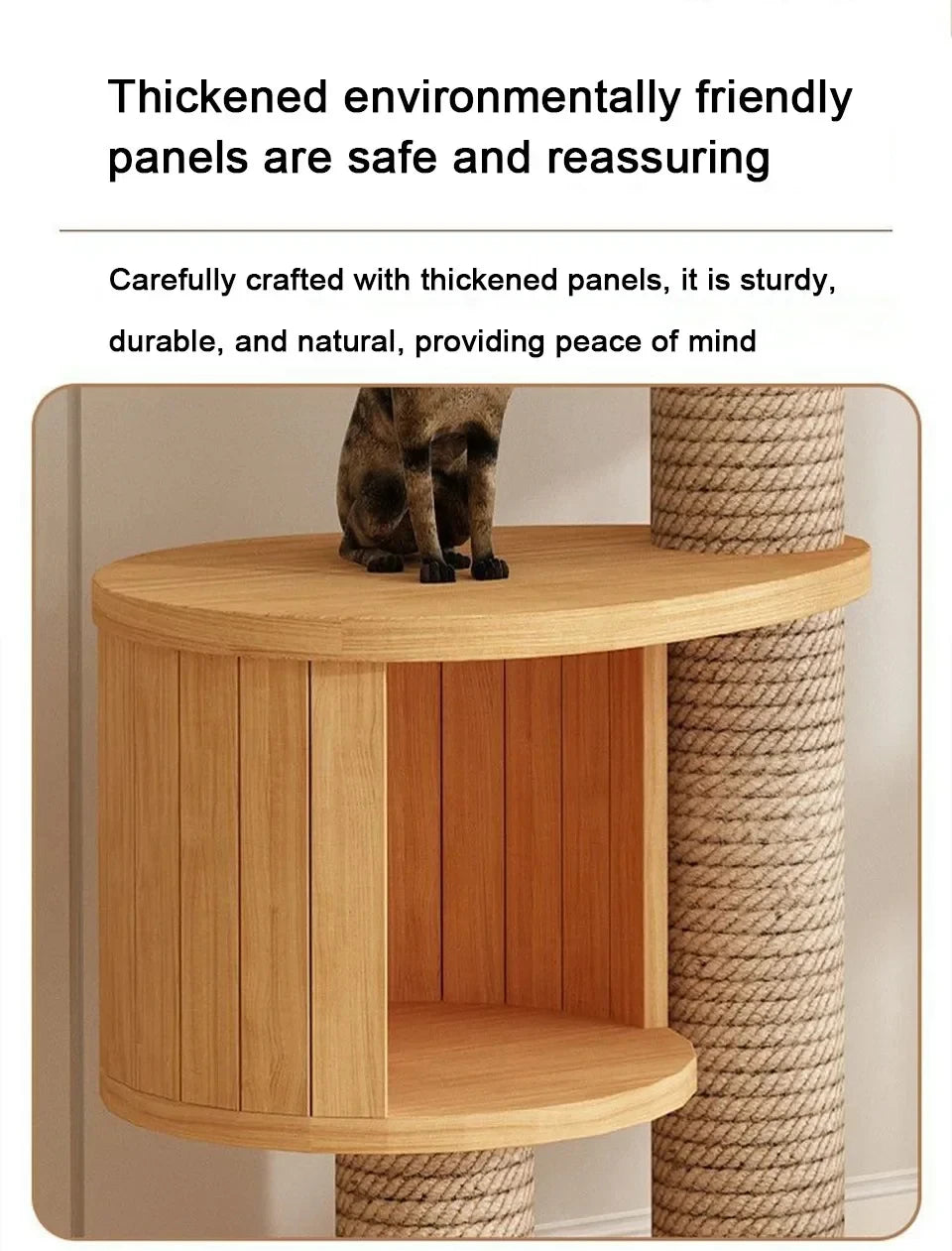 1pc Cat Tree House Cat Tower large Multi-Level Floor To Ceiling Adjustable Climbing Toy Tree House Wooden Cat Toys Pet Products