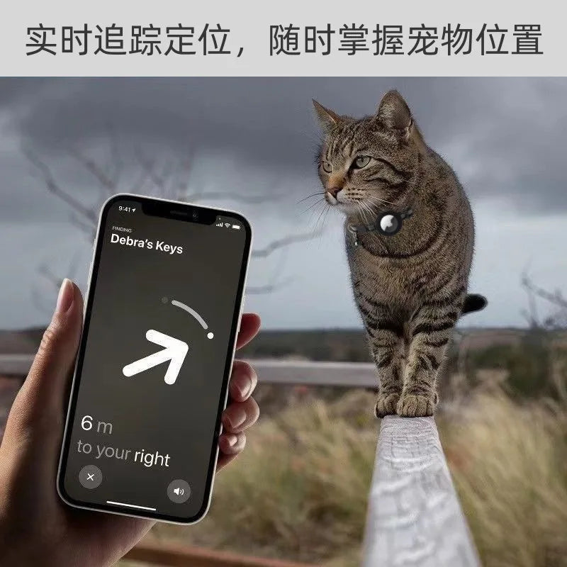 Dog Gps Trackers Collar Mini Pet Tracker Reflective Breakaway Airtag Cat Collar For Airtag Cat Dog Accessories