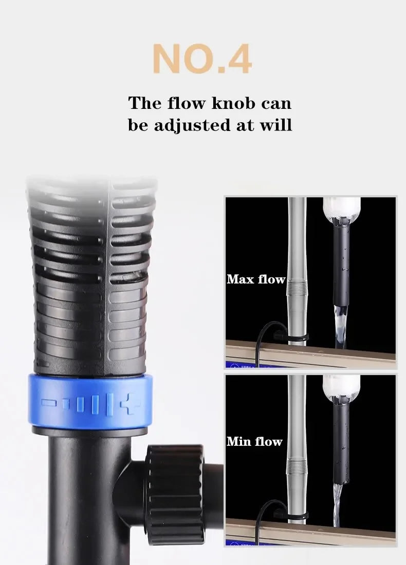 Aquarium Electric Gravel Cleaner Automatic Cleaner with Sponge Filter Fish Tank Vacuum Gravel Cleaner for Fish Tanks