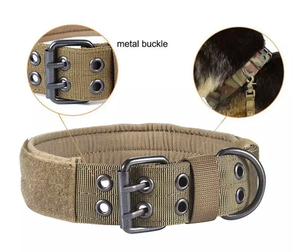 Adjustable Dog Collars Classic Reflective Training Military Dog Collar Nylon Heavy Duty Tactical Dog Collar German Shepherd