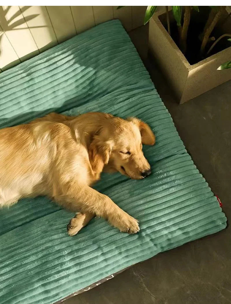 Corduroy Pet Dog Bed Winter Warm Dog Sleeping Mat Detachable Puppy Bed Soft Pet Mat for Small Medium Large Dogs Dog Accessories