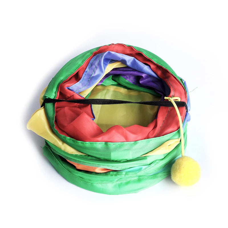 Hamster Toys Rat Tunnel Guinea Pig Tunnel Indoor Small Animal Toys Hamster Toys 3-way Collapsible Tunnel Toy Pets Supplies