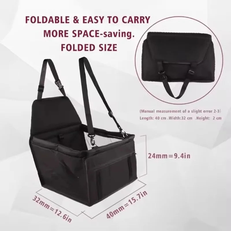 Folding Pet Dog Carrier Pad Waterproof Dog Seat Bag Basket Safe Carry House Cat Puppy Bag Dog Car Seat Pet Products
